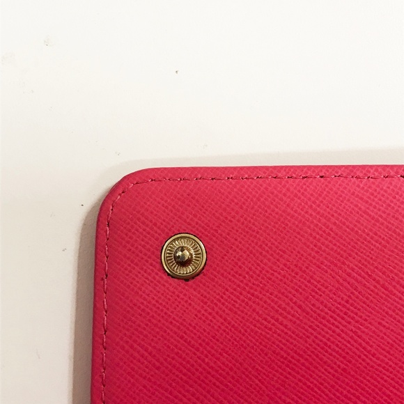 Tory Burch Robinson Pink Saffiano Leather Wallet - Picture 6 of 8